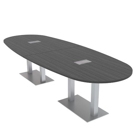 Skutchi Designs 45 in W, 144 in L, 29 in H, Engineered Wood Top, Grey HAR-BOVL-46X143-DOU-ELEC-ASIANNIGHT